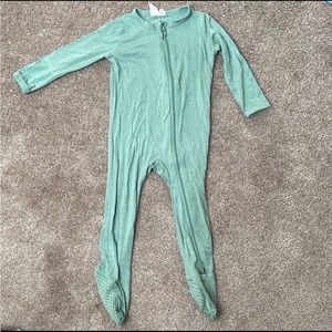 Kyte baby zip footie romper in matcha